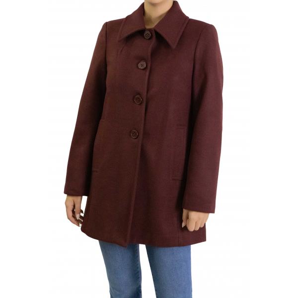 Cappottino corto con cinta e bottoni tinta unita Options